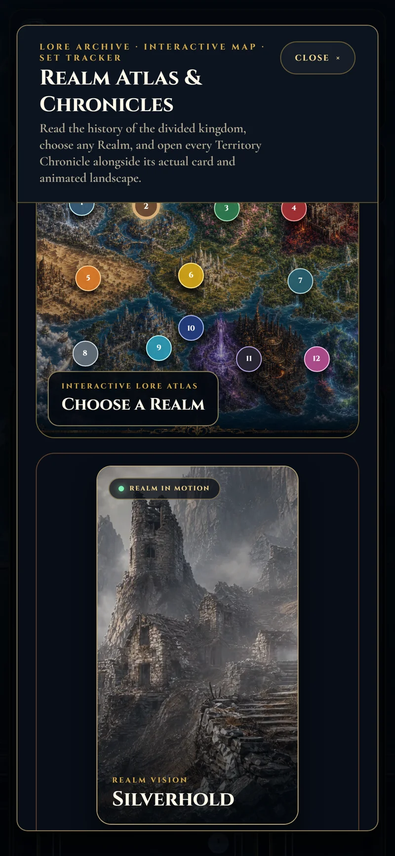 The realm atlas on mobile