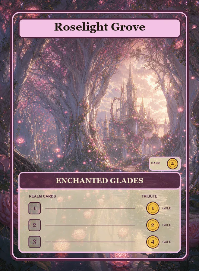 The Roselight Grove realm card
