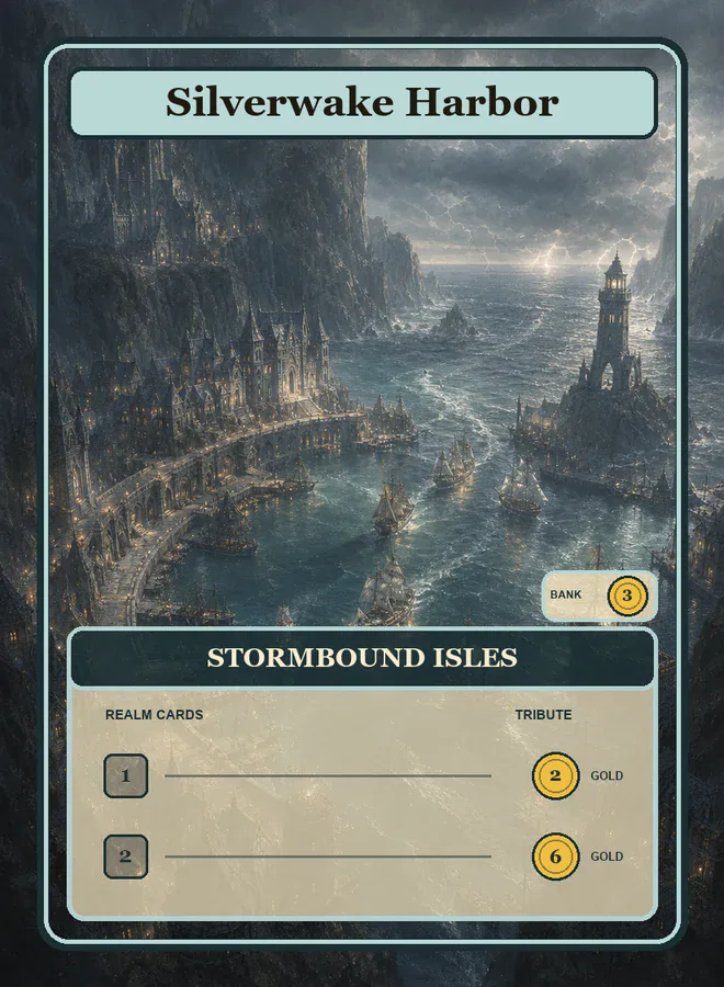 The Silverwake Harbor realm card